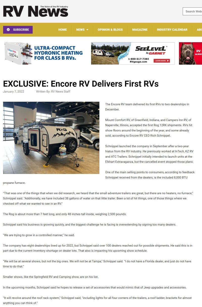 RV News Online 1-7-22